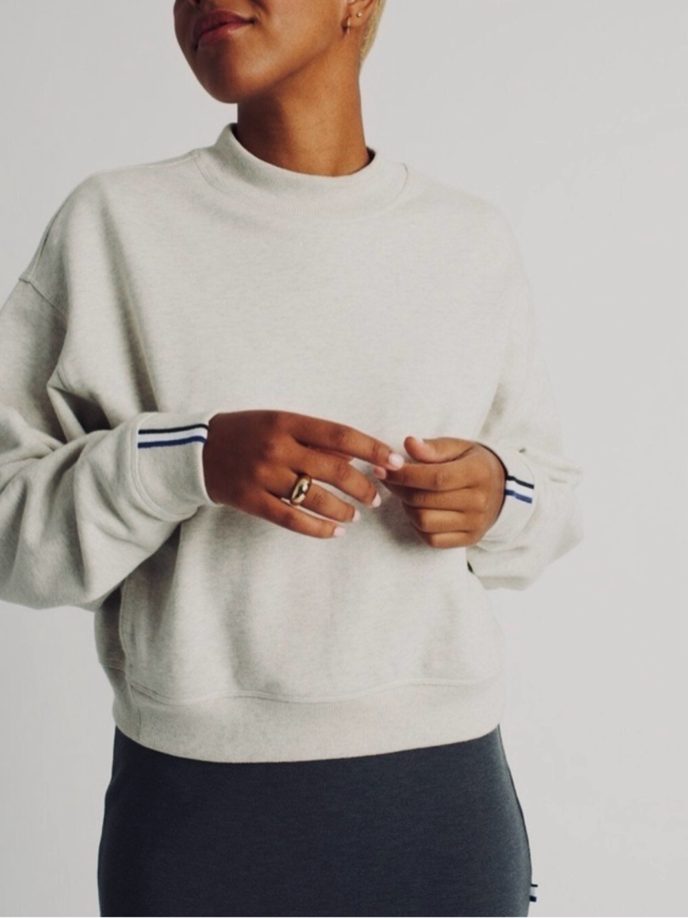 Kit and Ace Pacific Coast Pullover Heathered Birch S